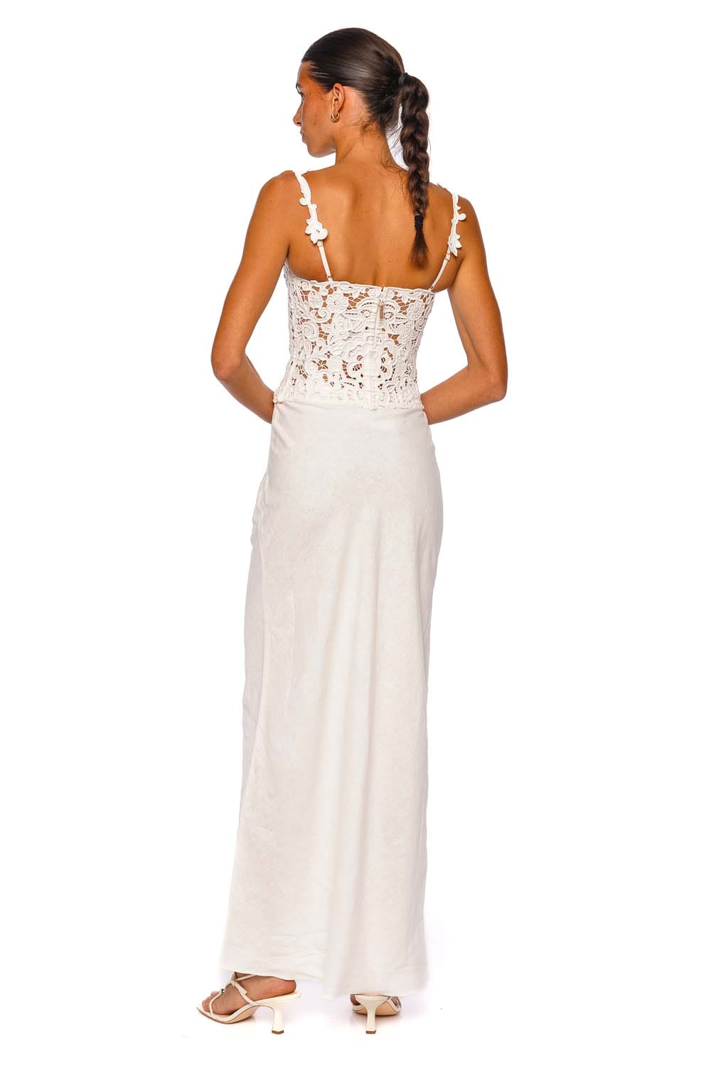 Cult Gaia Chantel Off White Maxi Skirt
