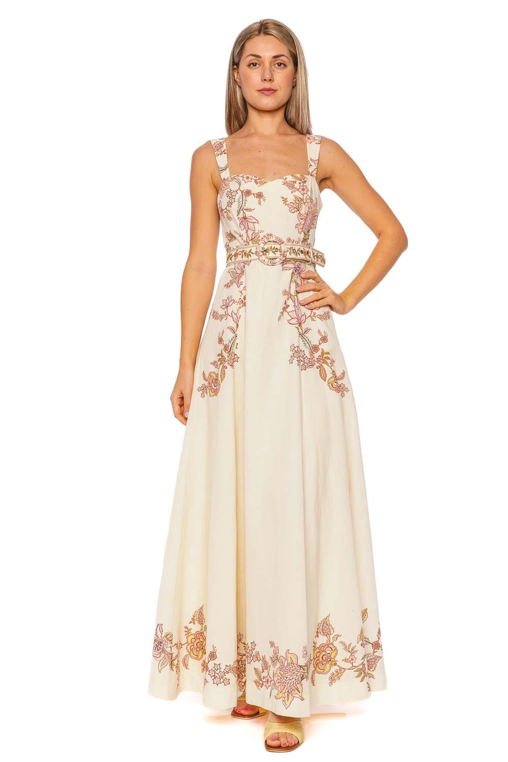 Hemant and Nandita Riah Buckle Sweetheart Maxi Dress