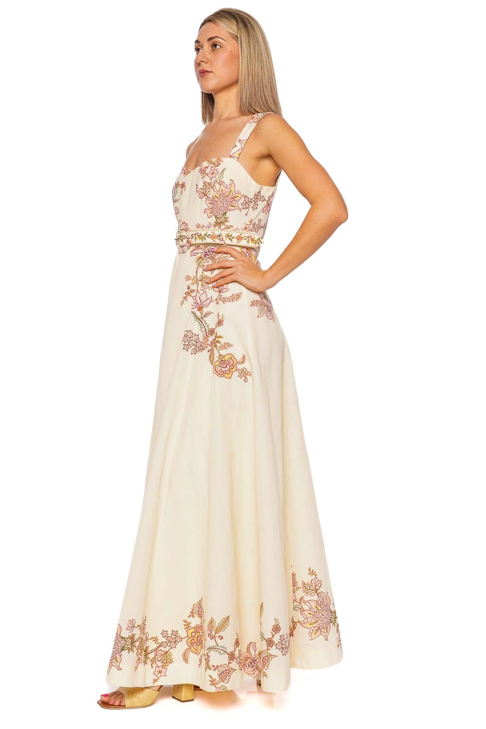 Hemant and Nandita Riah Buckle Sweetheart Maxi Dress