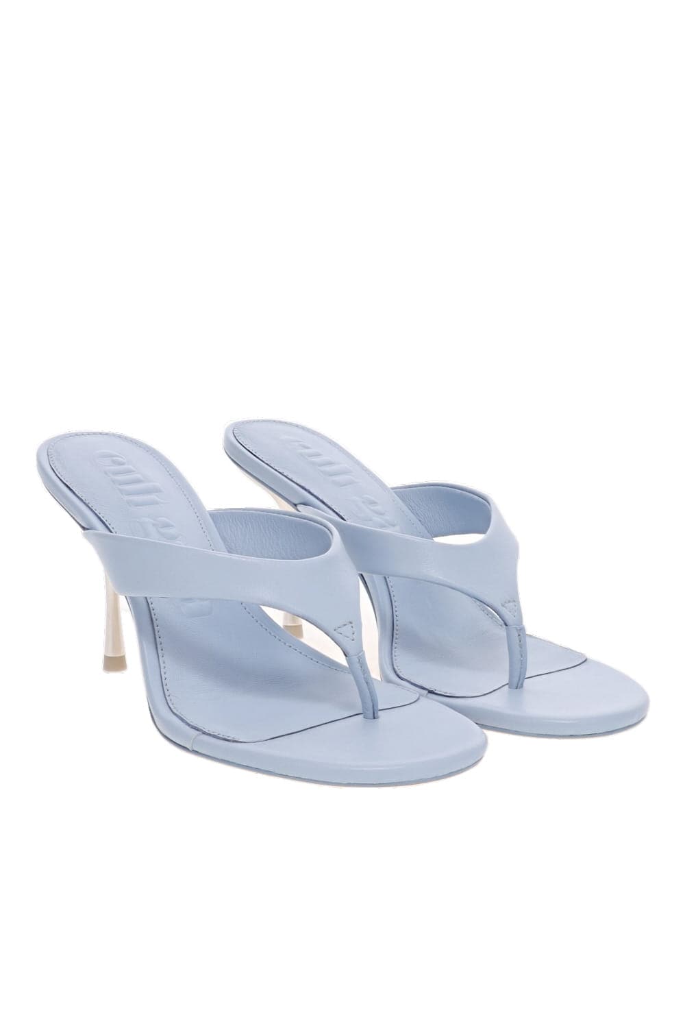 Cult Gaia Stella Coastal Blue Thong Mule High Heel Sandals
