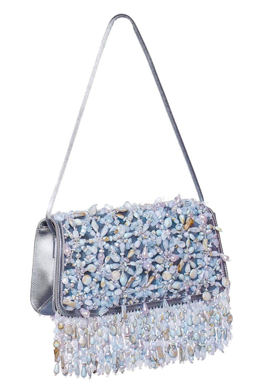 Cult Gaia Idalia Coastal Beaded Fringe Shoulder Bag