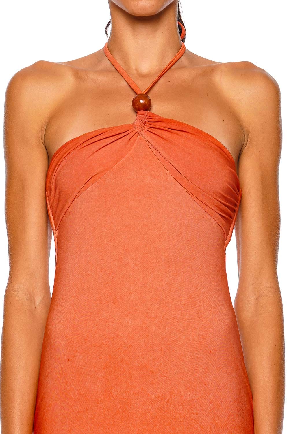 BAOBAB Bari Maxi Dress Orange Halter Maxi Dress