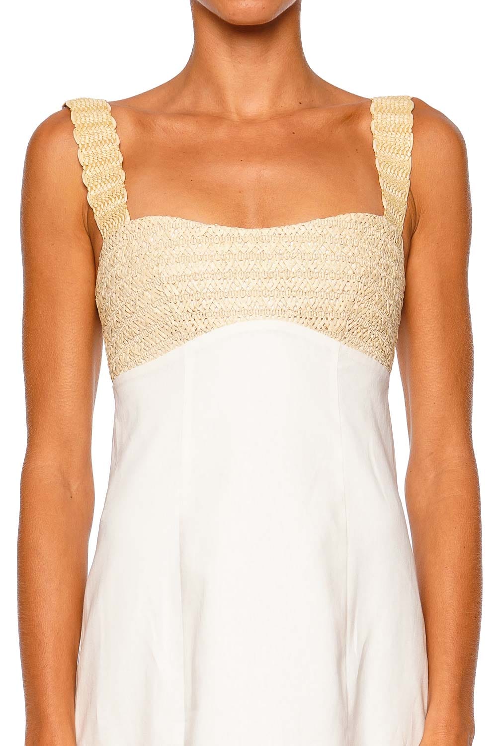 CLEA Felix White Strappy Mini Dress
