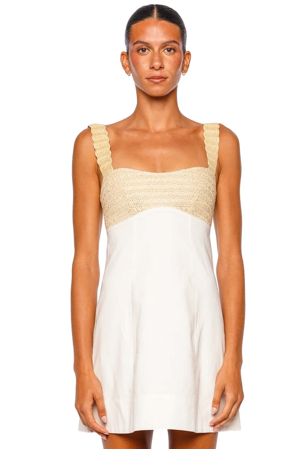 CLEA Felix White Strappy Mini Dress