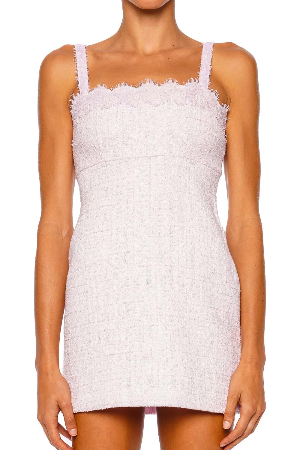 LoveShackFancy Willamina Blush Strappy Mini Dress