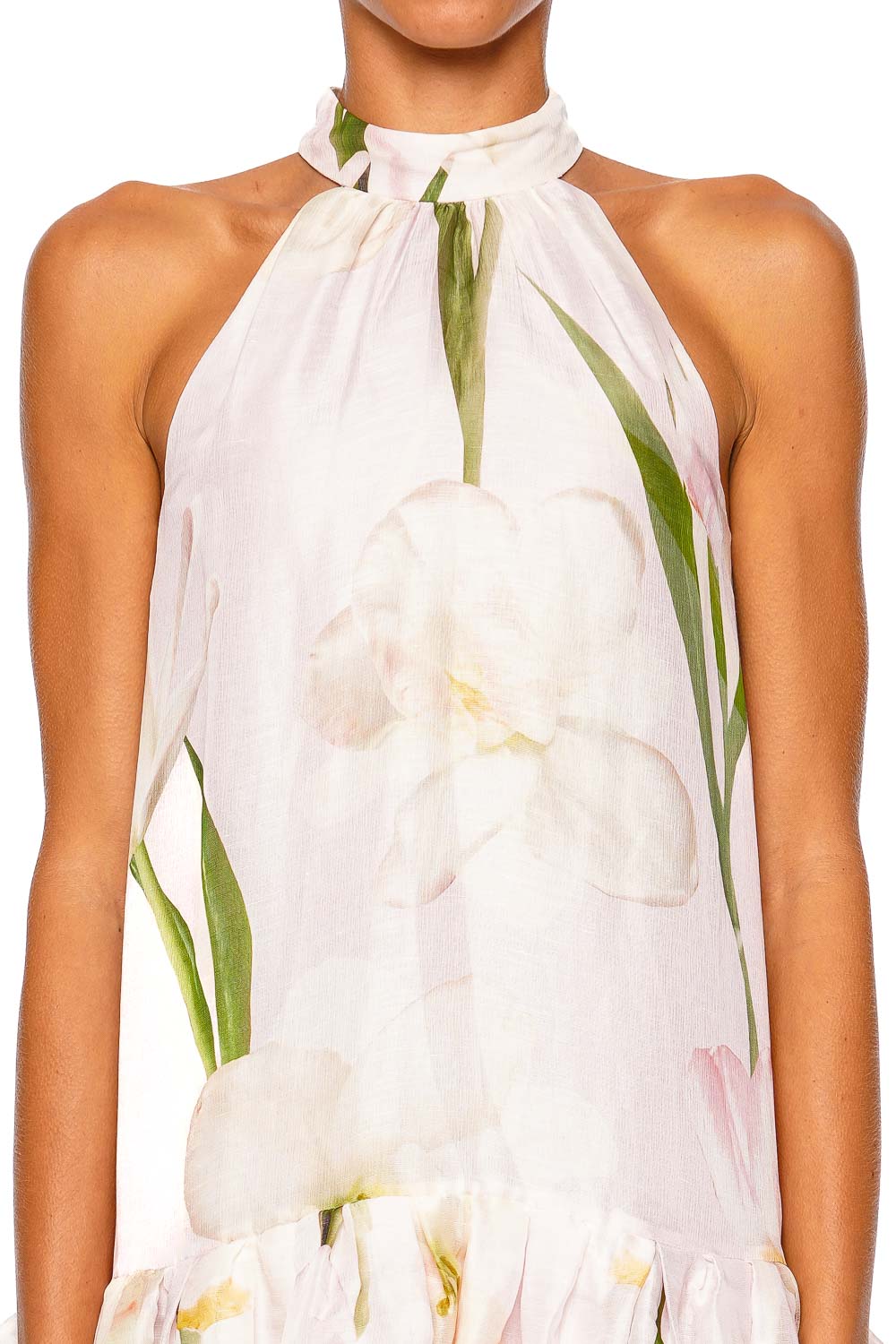 Cara Cara Arca Lillian Blush Sleeveless Halter Mini Dress