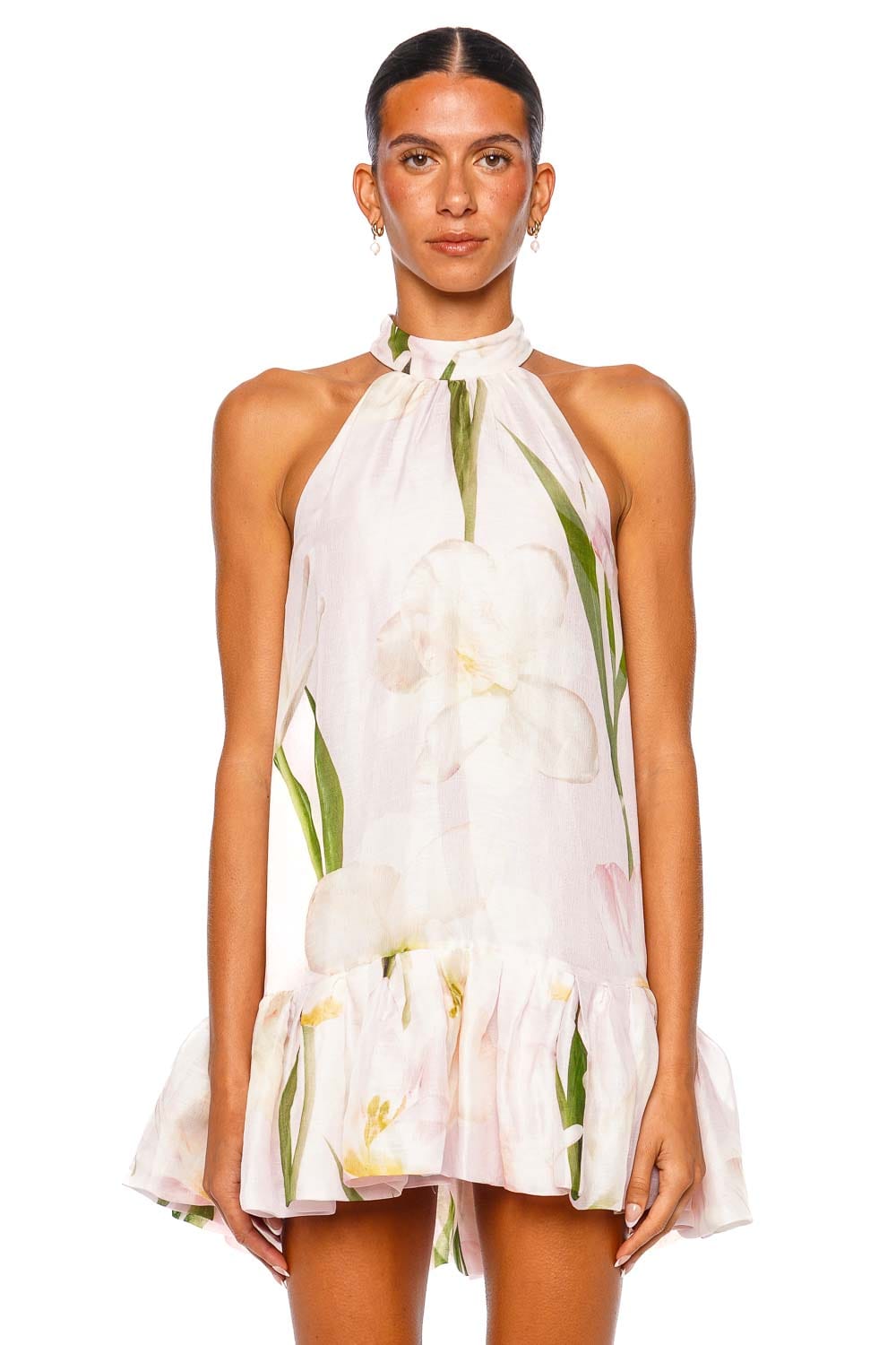 Cara Cara Arca Lillian Blush Sleeveless Halter Mini Dress