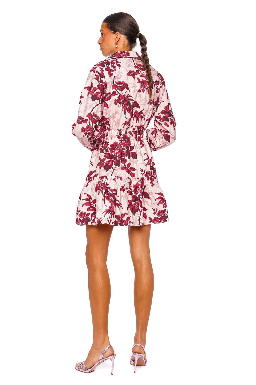Cara Cara Robin Dress Blush Long Sleeve Floral Mini Dress