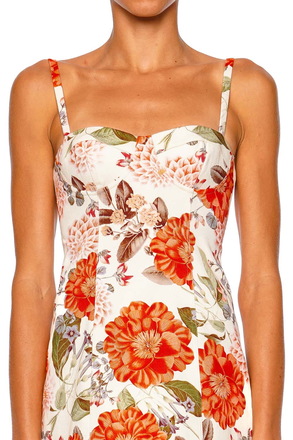 Cara Cara Claudine Egret Strappy Mini Dress