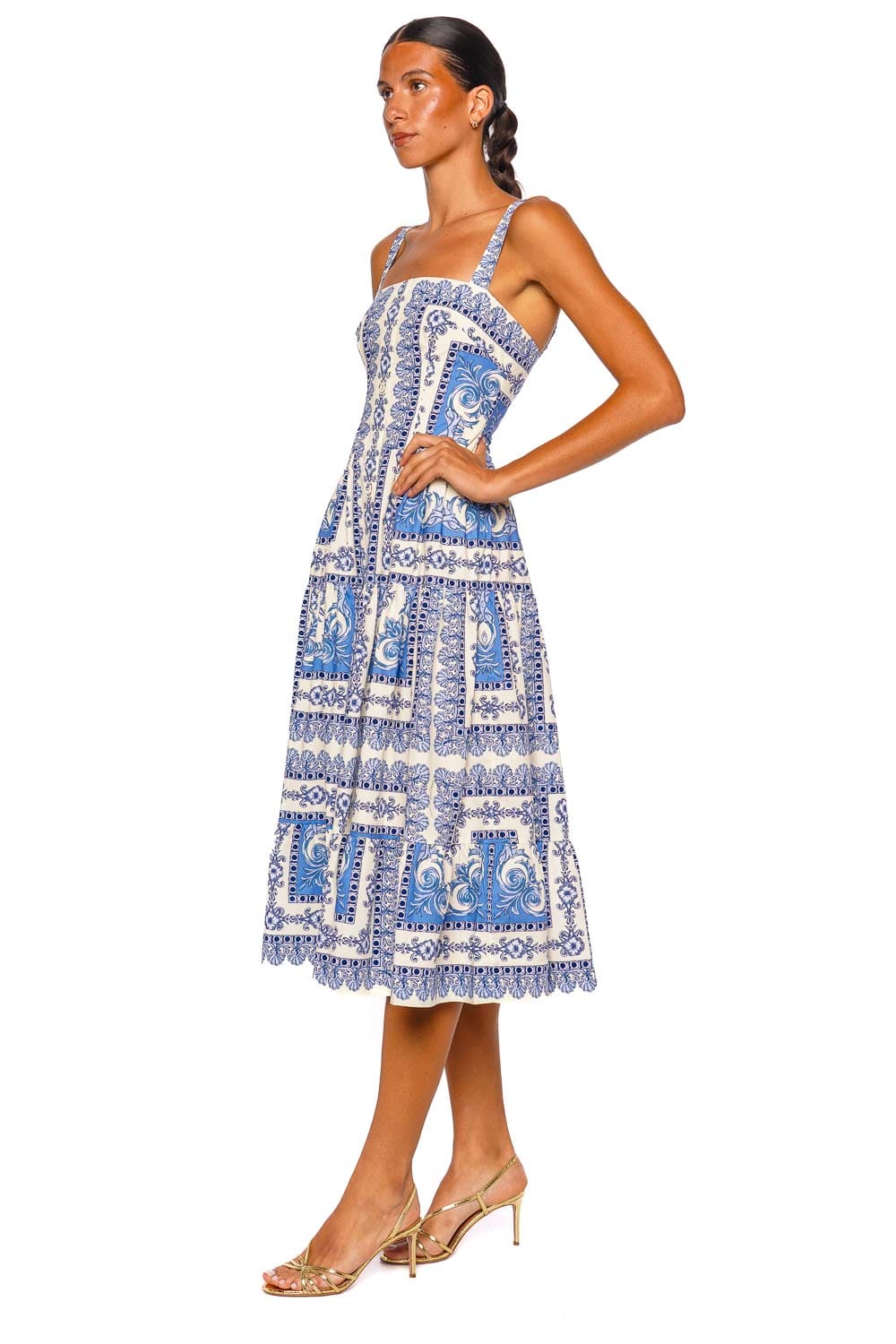 Cara Cara Margarita Sky Strappy Midi Dress