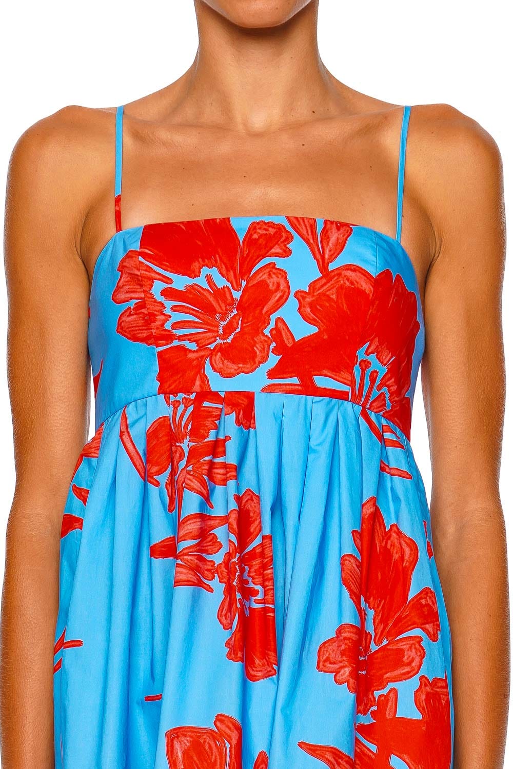 Cara Cara Leo Flora Shadow Sky Strappy Mini Dress