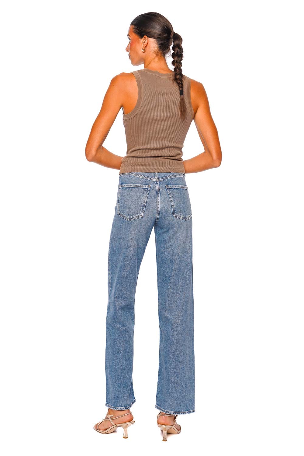 Citizens of Humanity Caralyn Cocoa Sleeveless Ribbed Tank