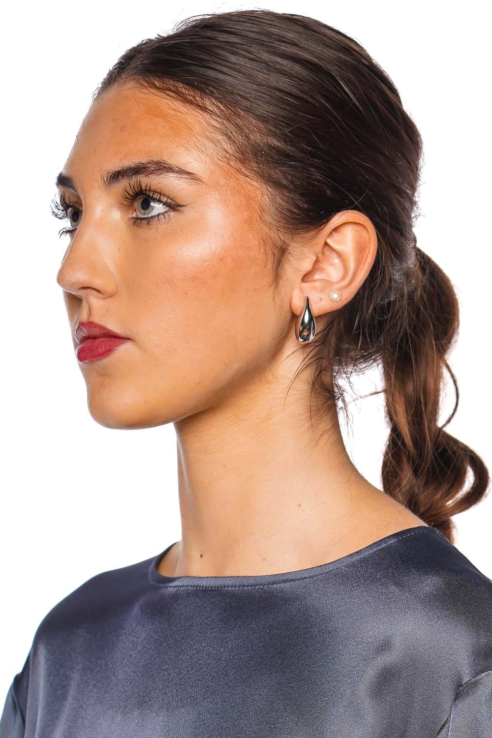 BaubleBar Ella Silver Teardrop Earrings