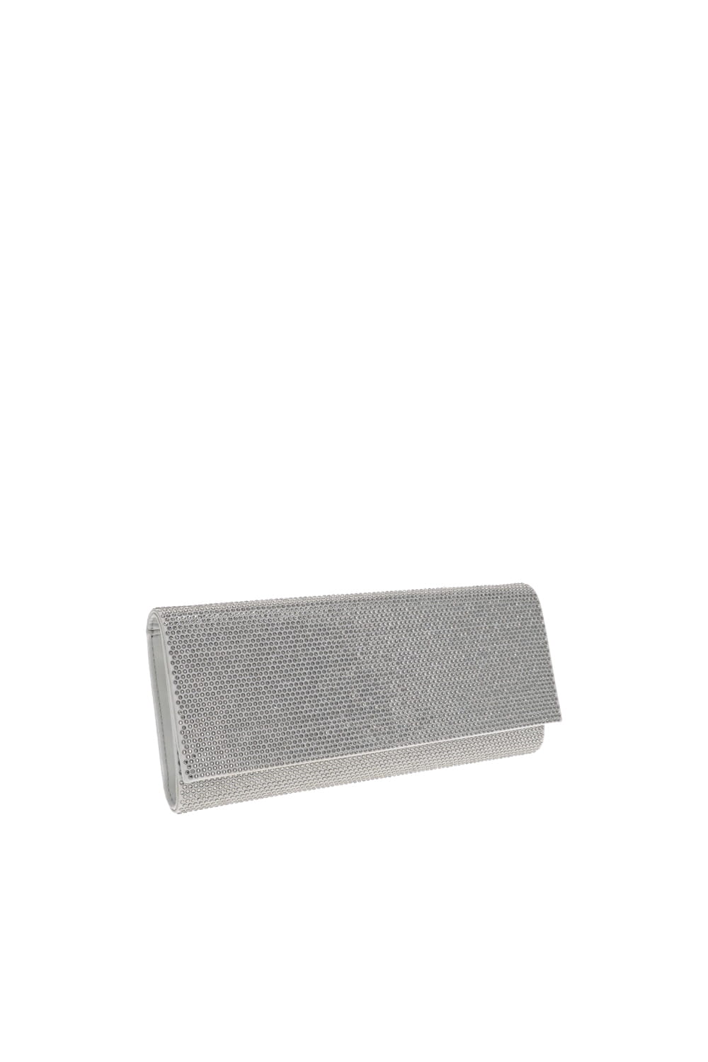 Gedebe Light Grey Crystal Embellished Envelope Clutch