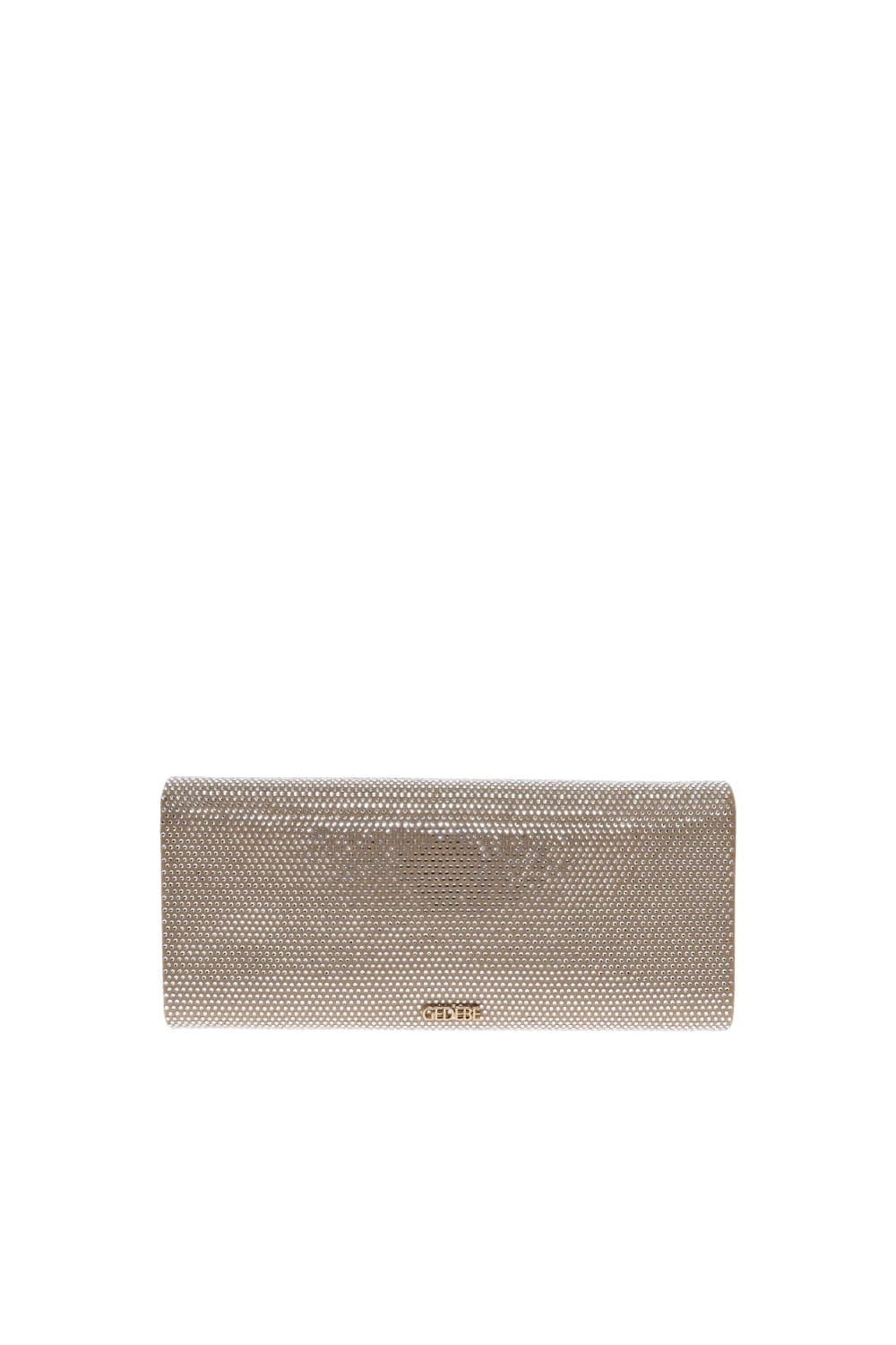 Gedebe Nude Crystal Embellished Envelope Clutch
