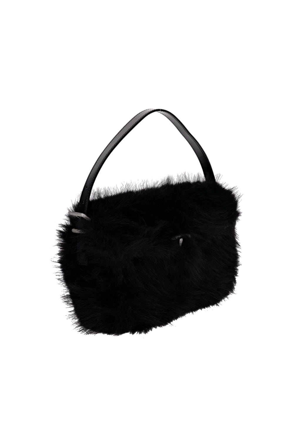 Gedebe Habibi Black Faux Fur Shoulder Bag