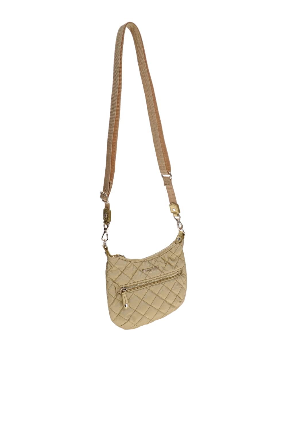 MZ Wallace Mini Crosby Sienna Light Gold Quilted Shoulder Bag
