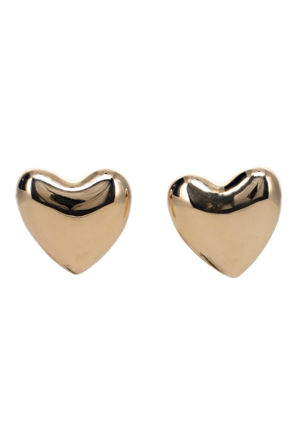 Annika Inez Voluptuous Heart Large Gold Earrings