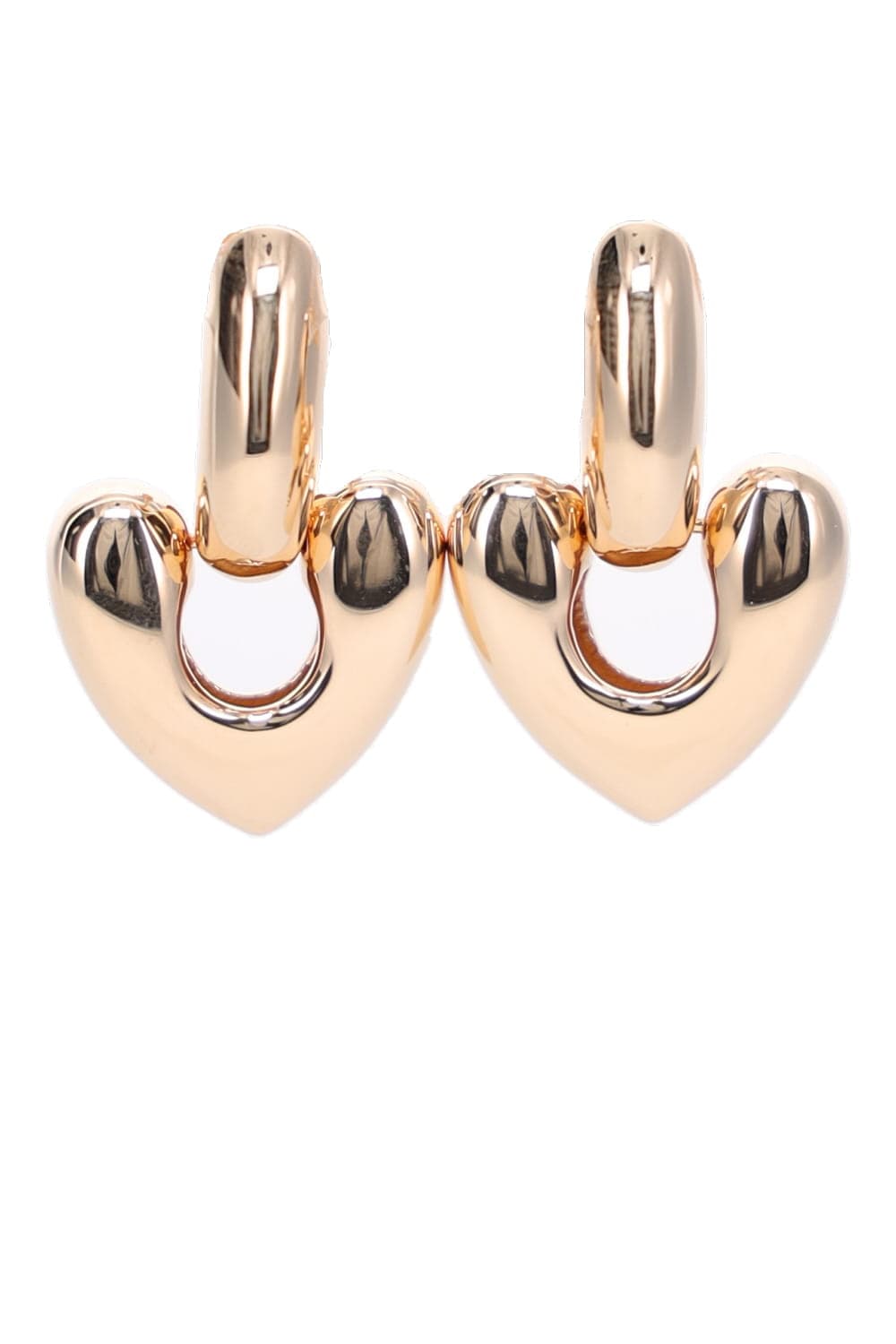 Annika Inez Heart Drop Large Gold Earrings