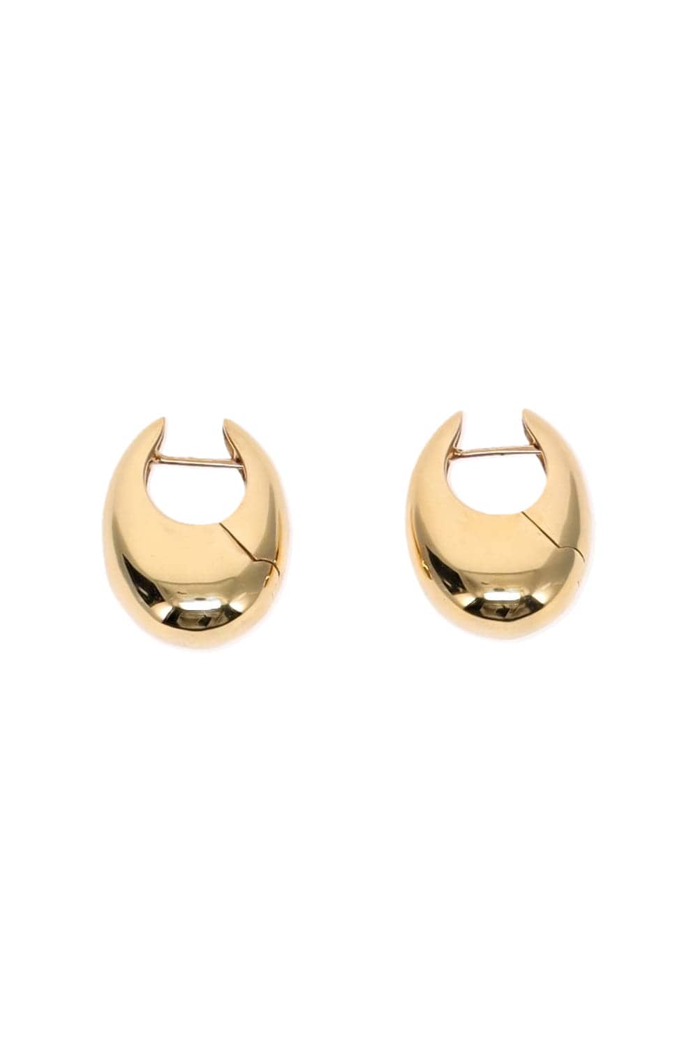 Annika Inez Sloping Hing Gold Large Hoop Earrings