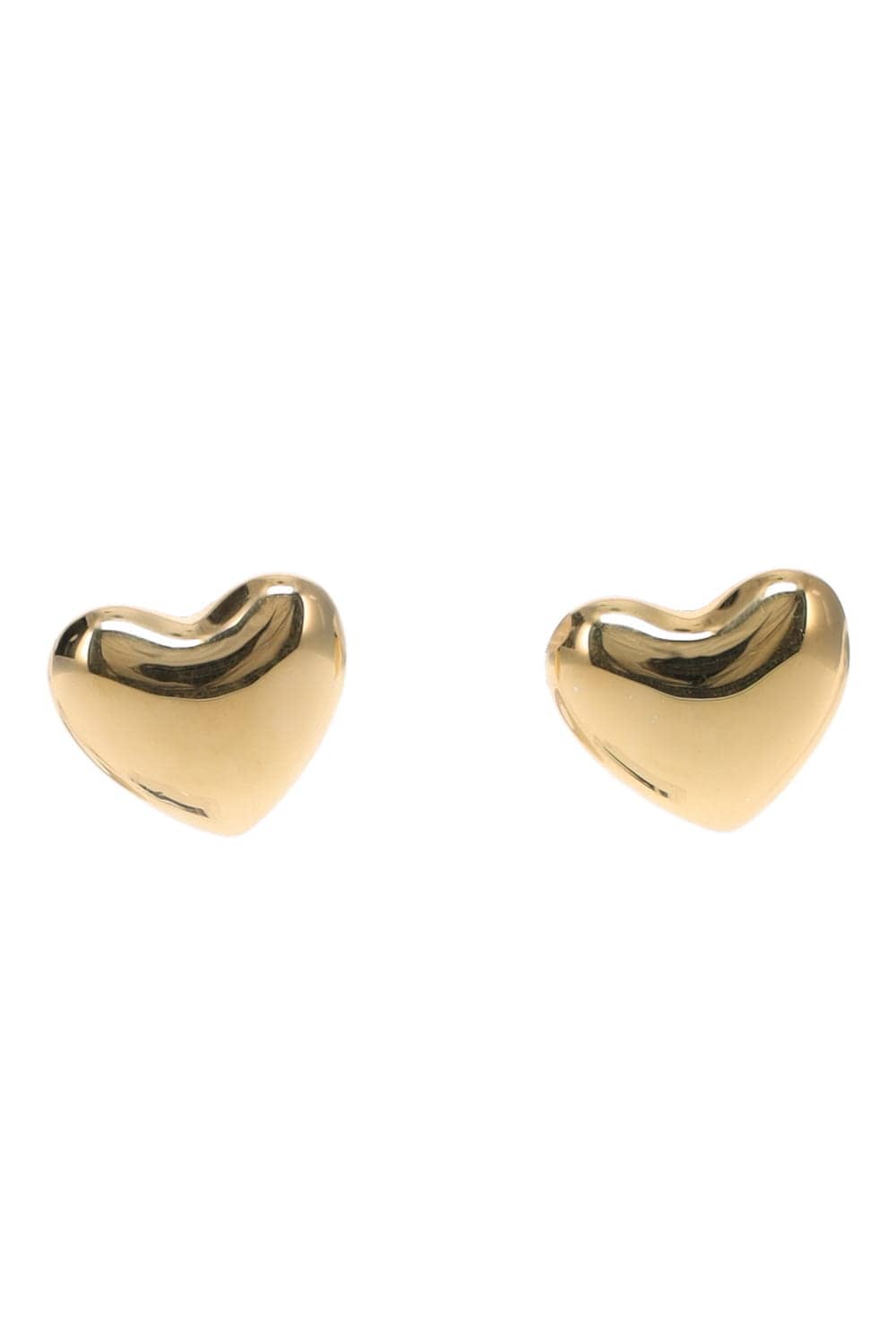 Annika Inez Voluptuous Heart Small Gold Earrings