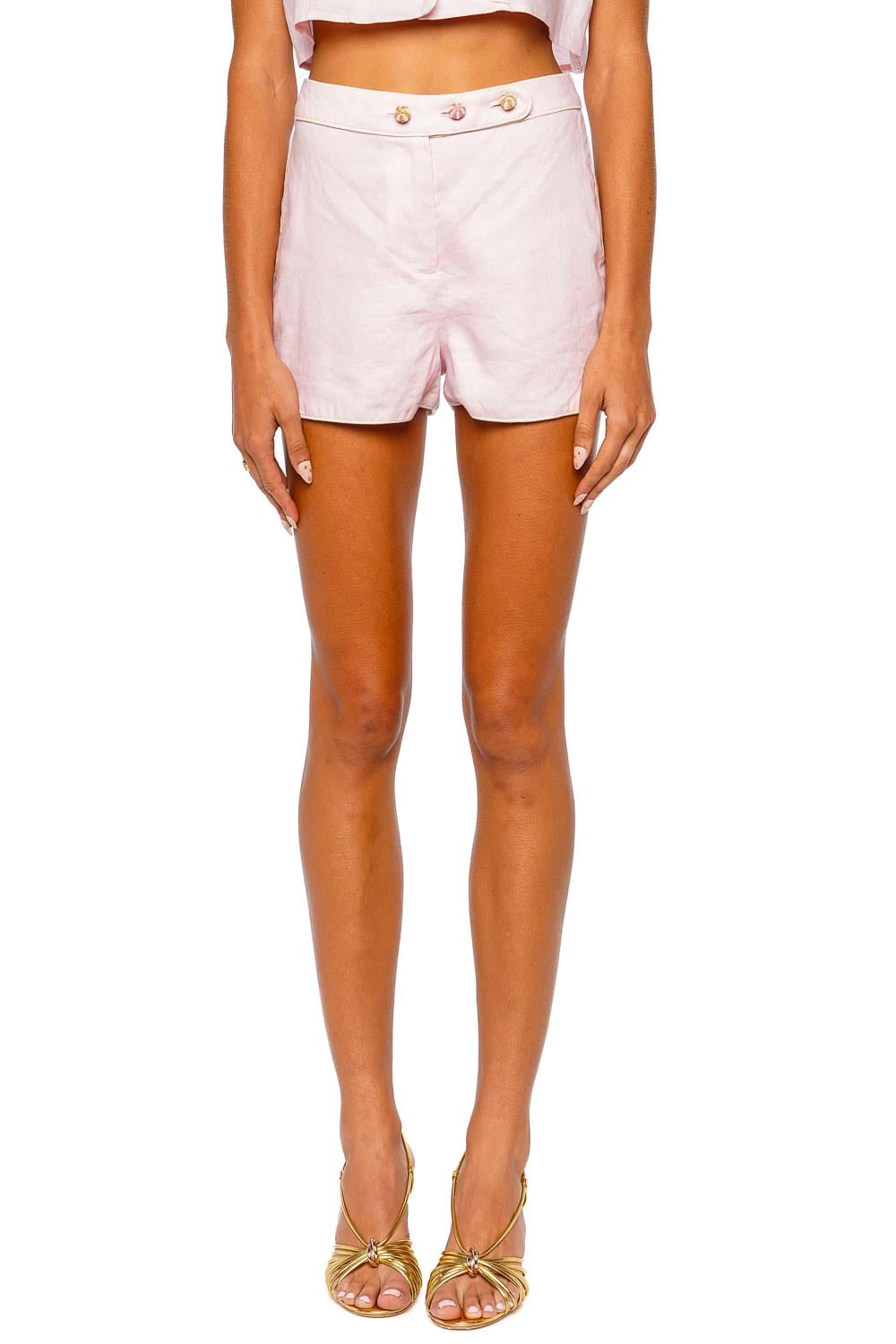 Azulu Roxanne Ballet Pink High Waist Shorts