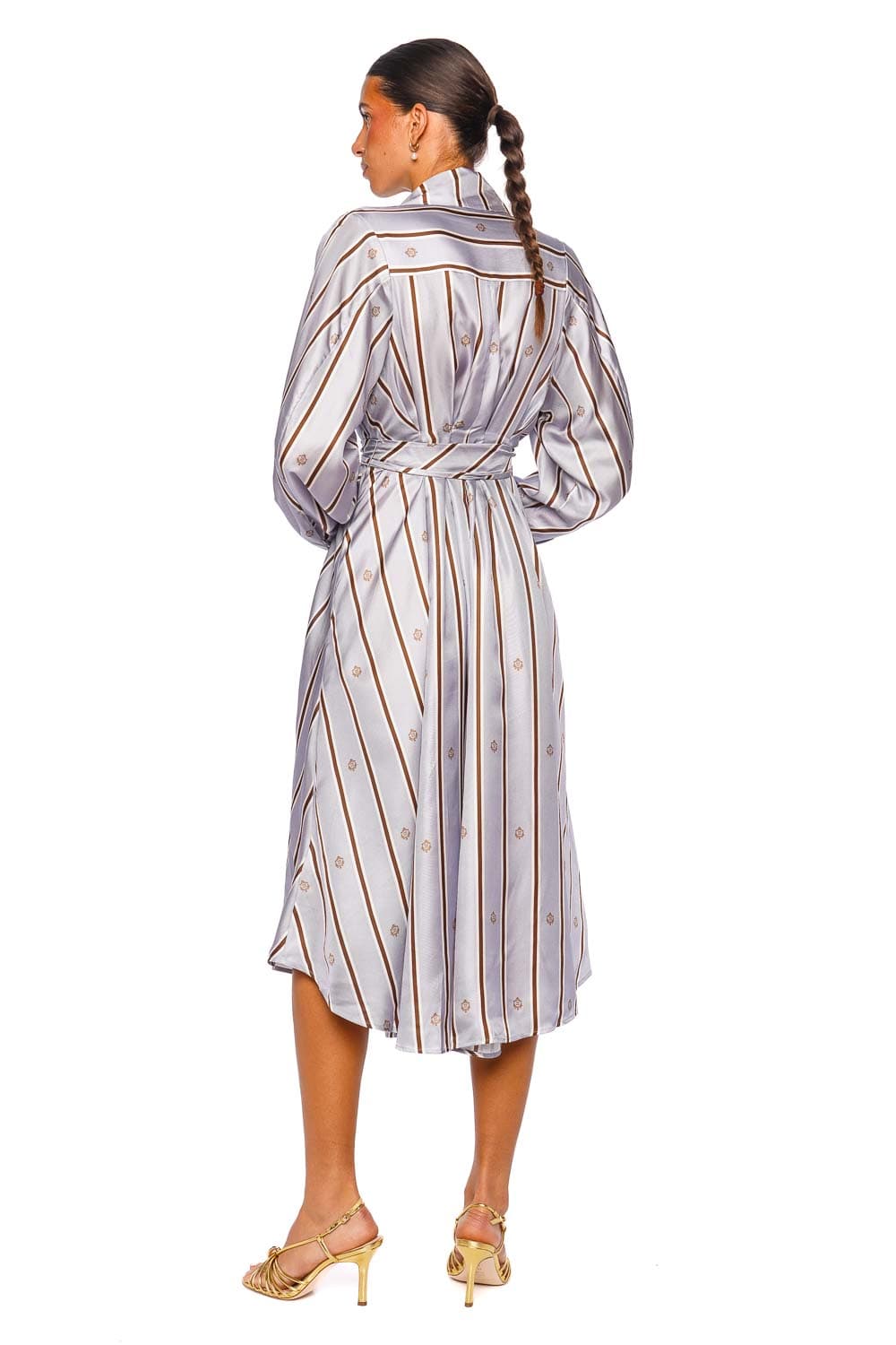 Zimmermann Emblem Tuck Silk Midi Shirt Dress Zimmermann Emblem Tuck Silk Midi Shirt Dress