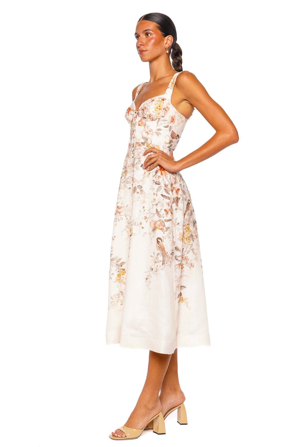 Lynn Tulip Strapless Buster Midi Dress