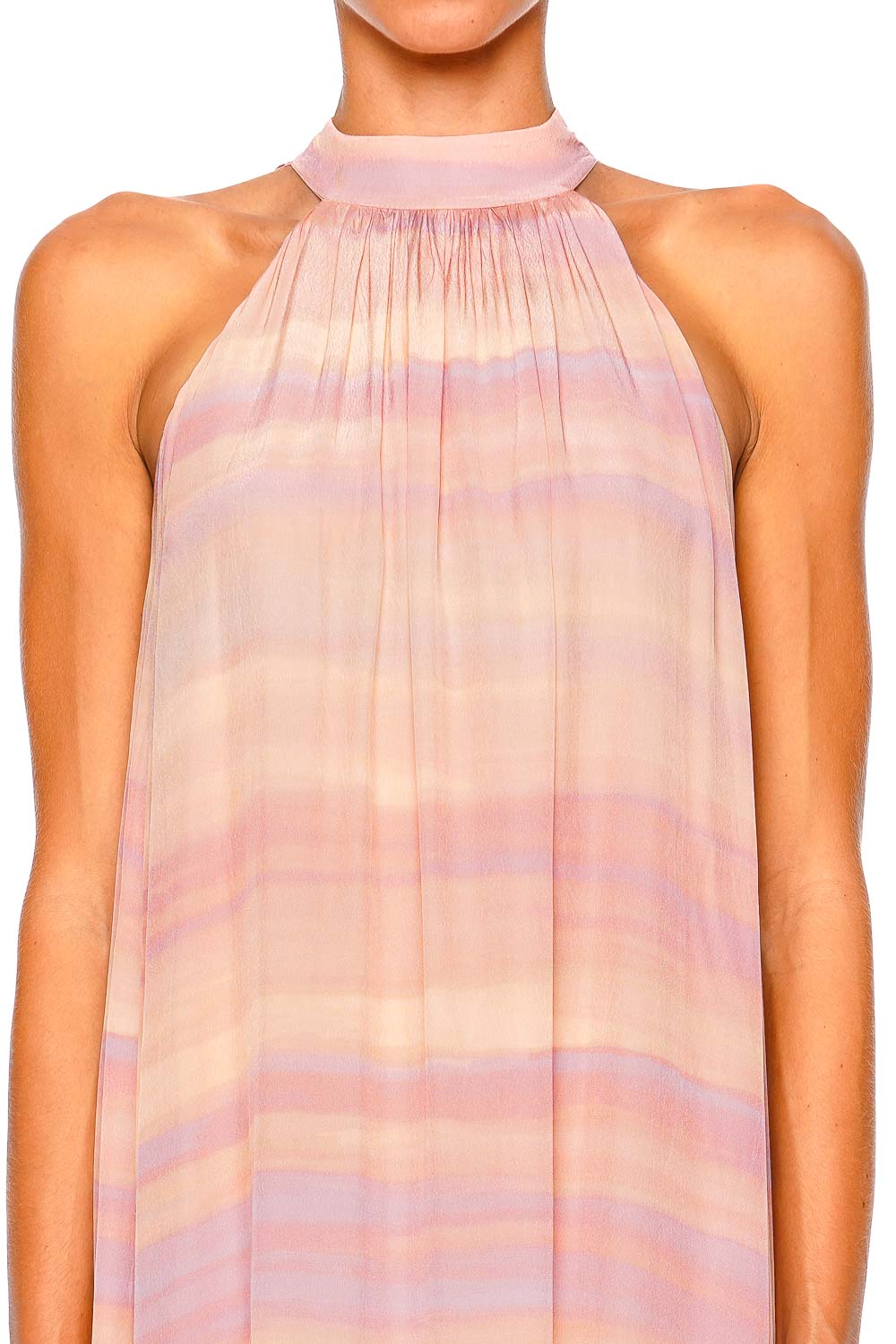 Hemant and Nandita Asma Multi Back Tie Halter Maxi Dress