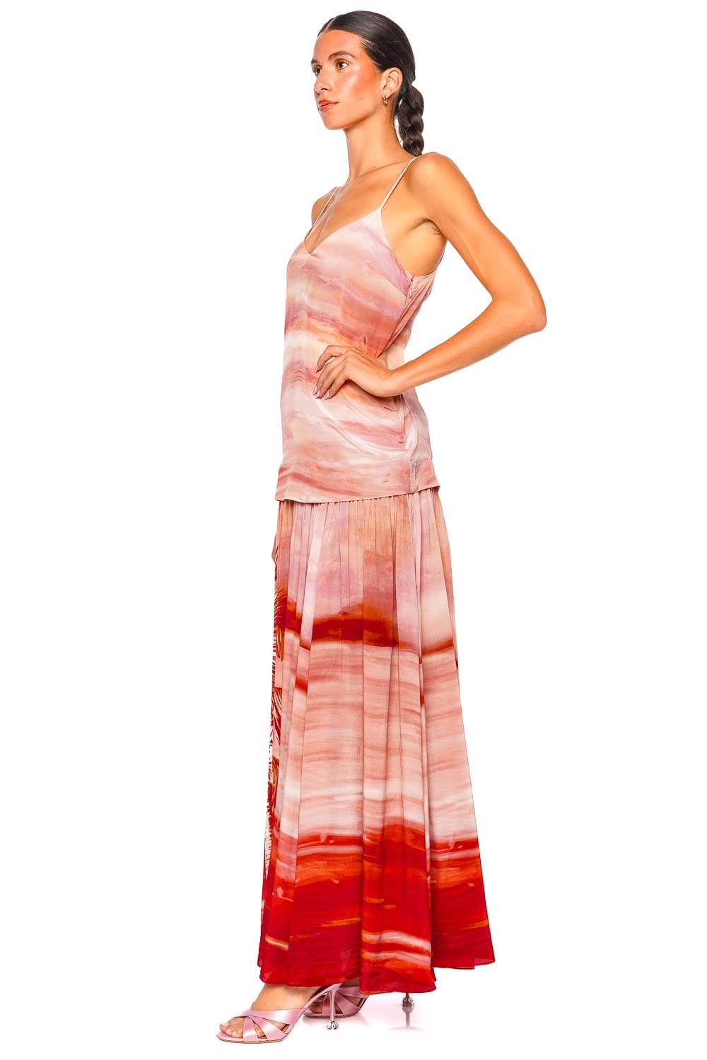 Hemant and Nandita Asma Pleated Maxi Dress