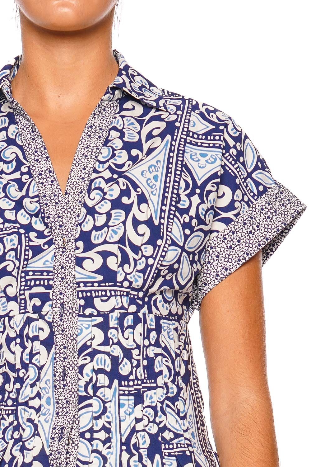 Cara Cara Nash Navy Short Sleeve Mini Dress