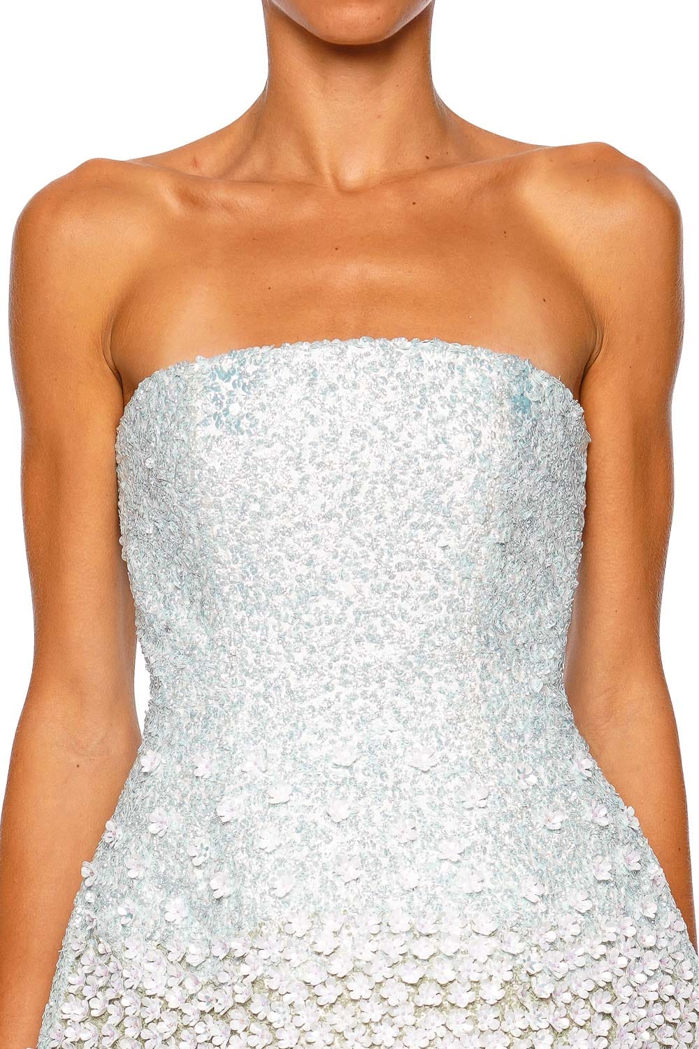 LA FUORI Mystical Garden Multi Strapless Mini Dress