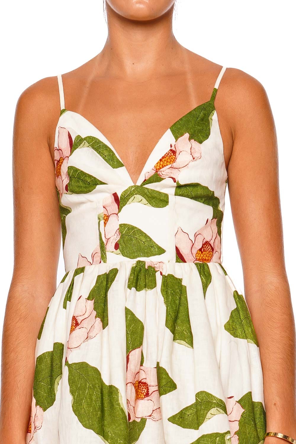 Cara Cara Miro Lotus Ivory Linen Mini Dress