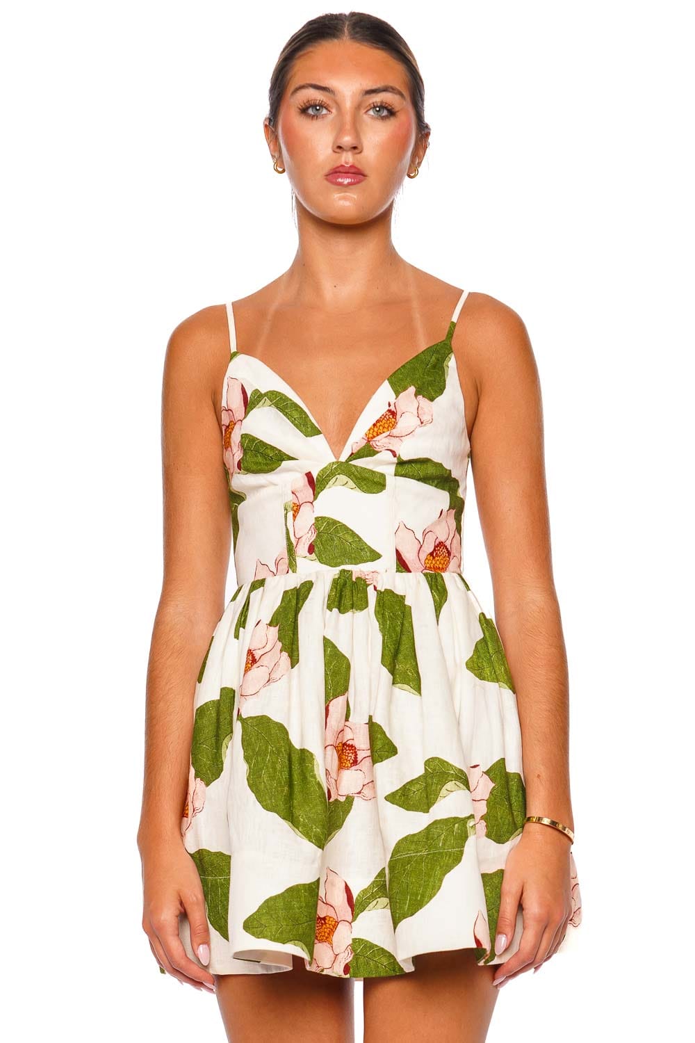 Cara Cara Miro Lotus Ivory Linen Mini Dress