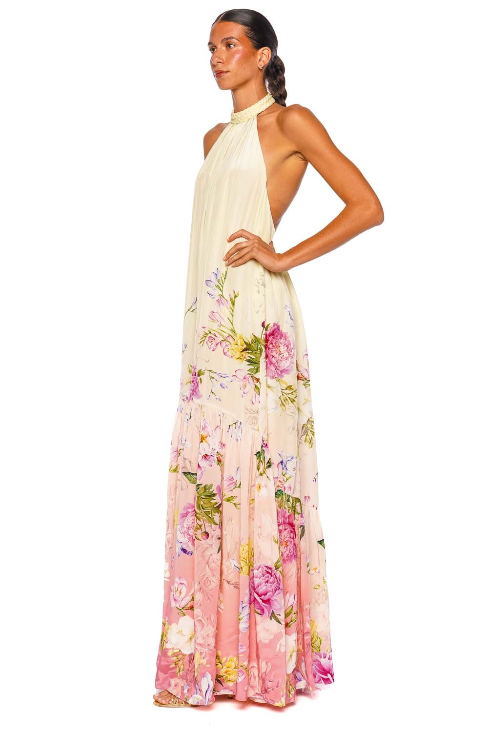 Hemant and Nandita Avya Multi Halter Neck Maxi Dress