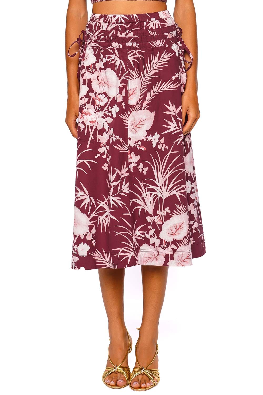 Cara Cara Meret Paradise Blush Floral Midi Skirt
