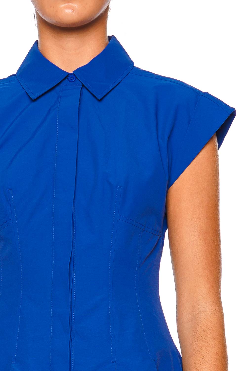 SIMKHAI Clemmie Blueberry Cap Sleeve Mini Dress