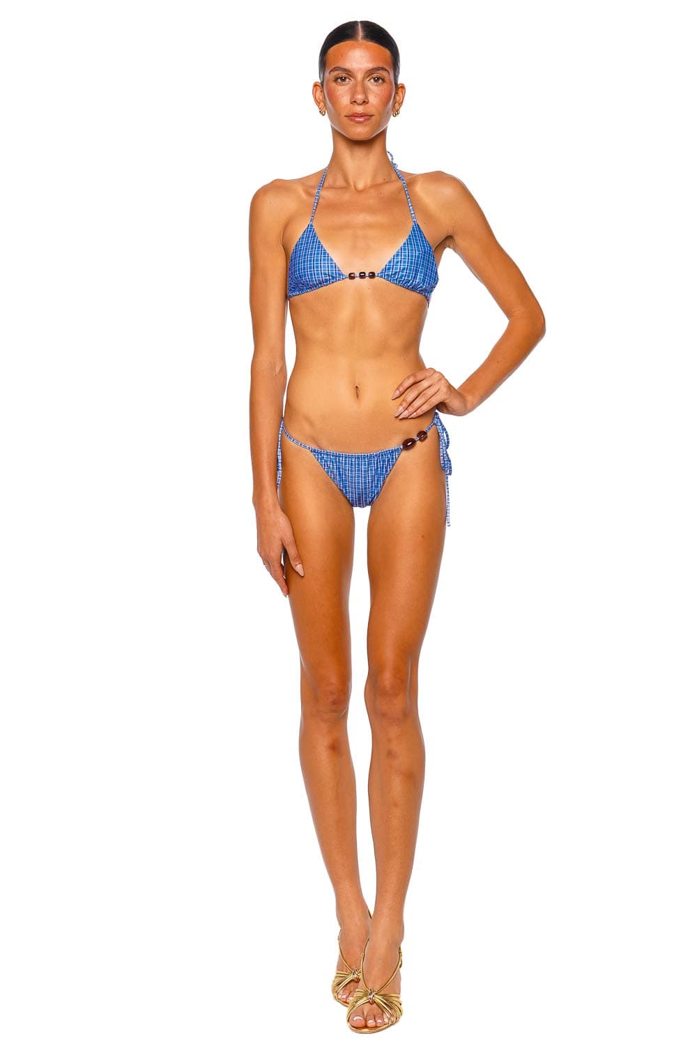 Faithfull The Brand Ombra Blue Tie Side Bikini Bottom