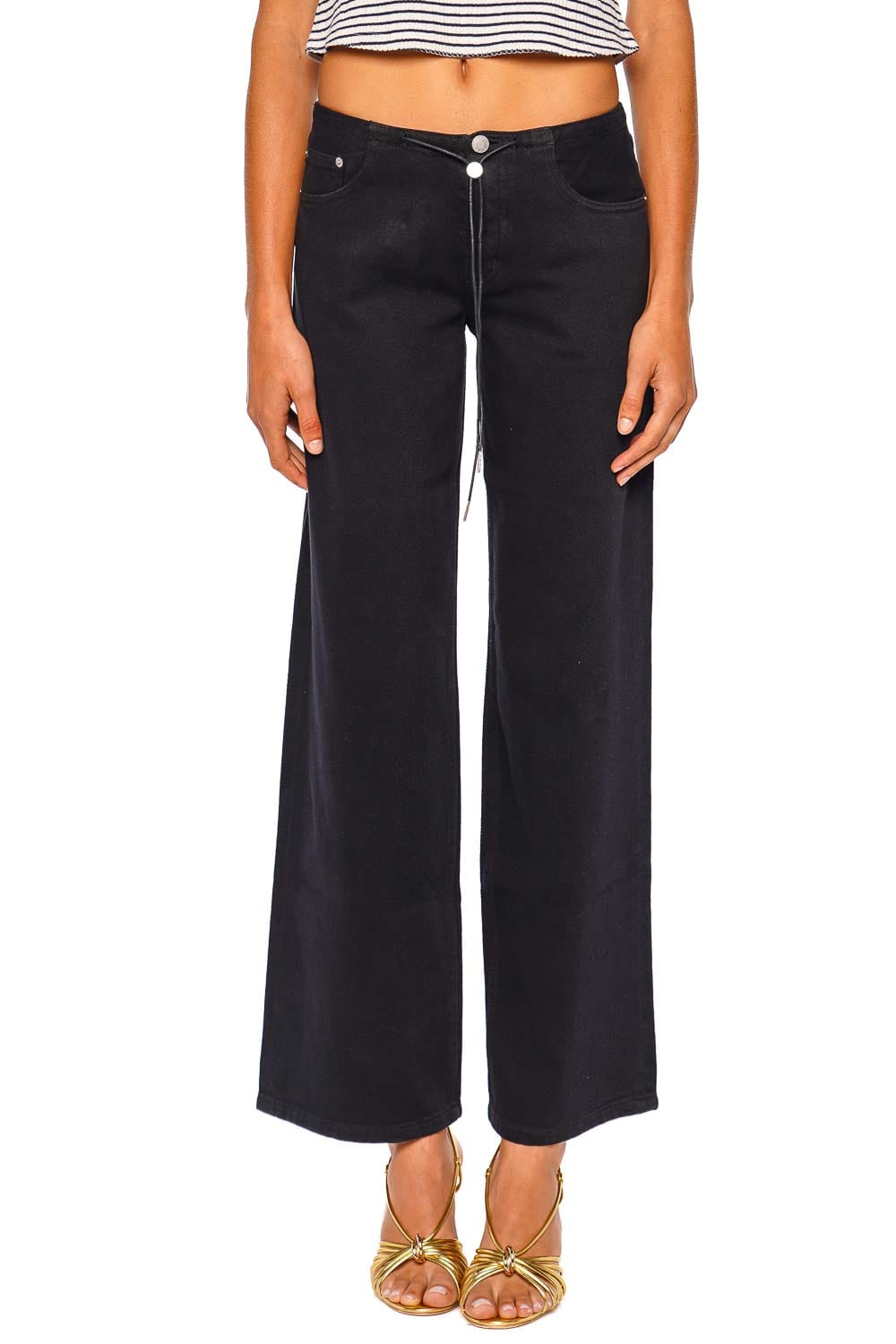 Still Here Cool in Black Black Wide Leg Pants