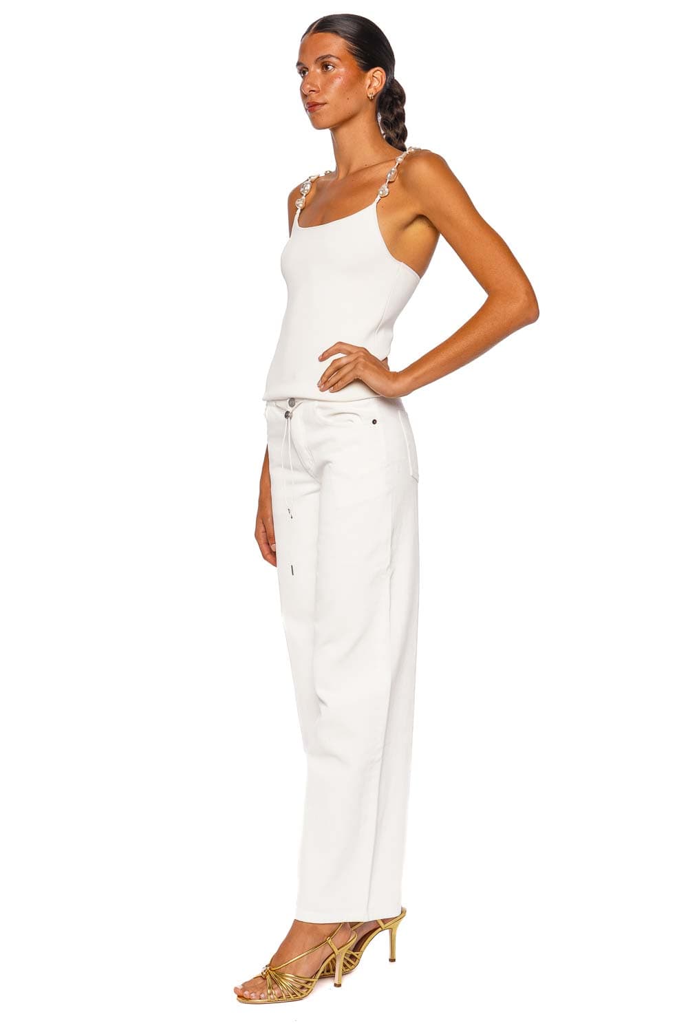 Still Here Cool in Milk Milk Wide Leg Pants
