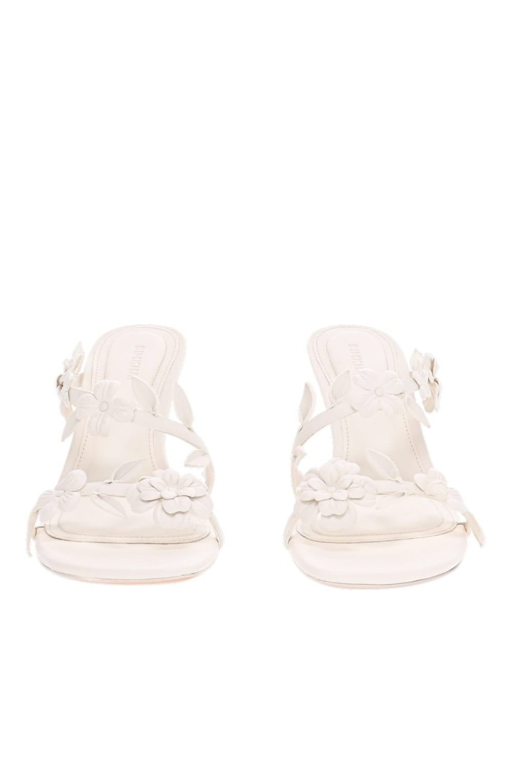 SIMKHAI Willow Ivory Floral Strappy Heeled Sandal