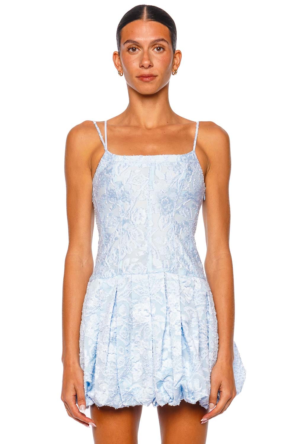 Fifi Tidepool Jacquard Bubble Mini Dress