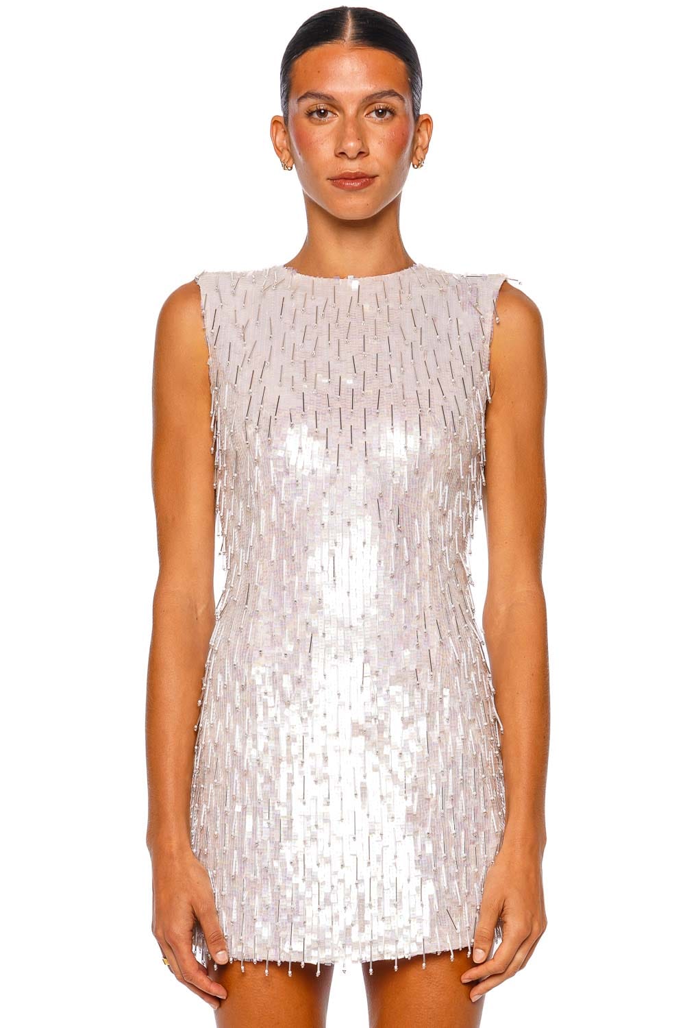Rachel Gilbert Calypso Mini Creme Sleeveless Mini Dress