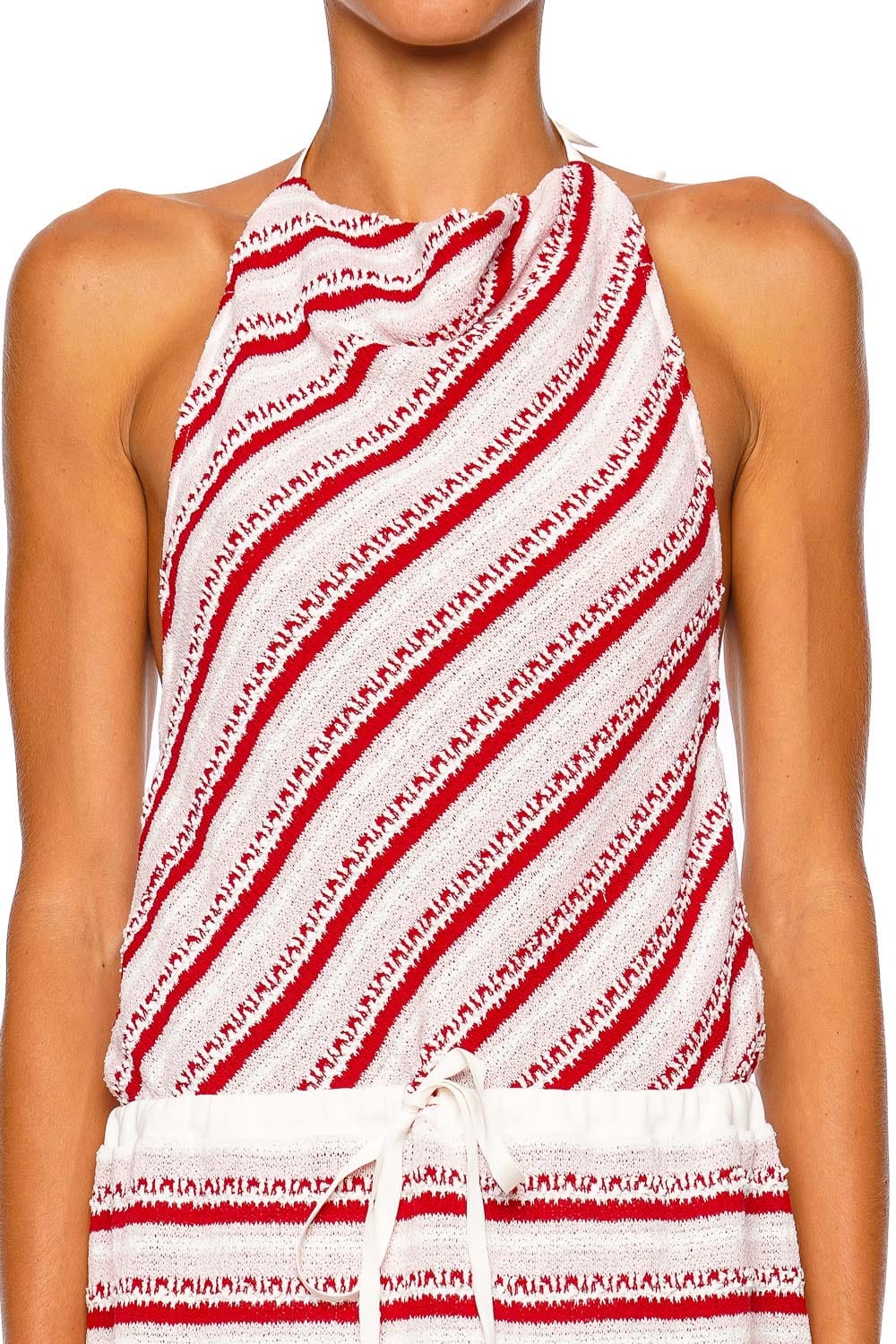 Simkhai Shellie Knit Halter Cover Up Mini Dress