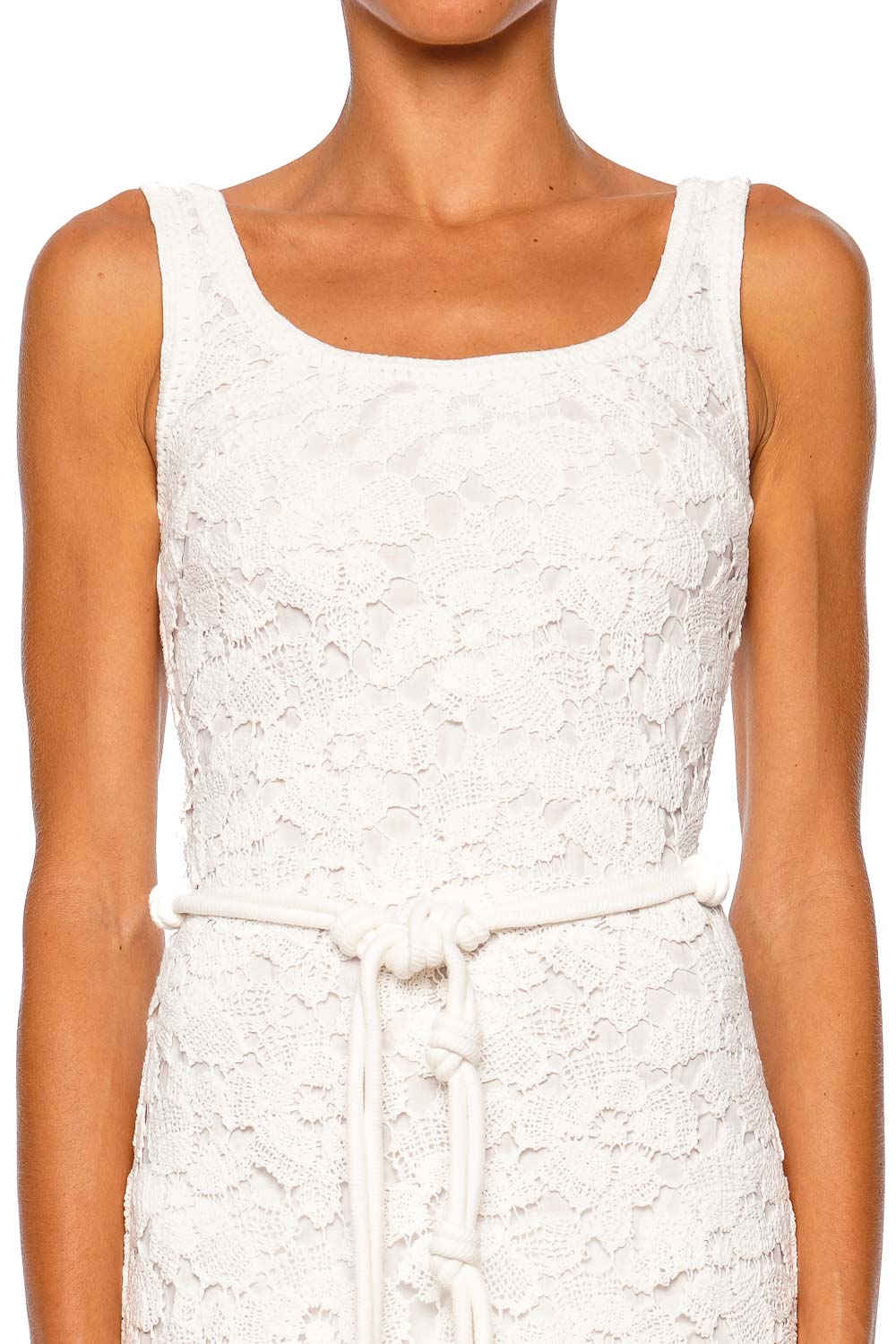 SIMKHAI Eloise Ivory Lace Maxi Dress Sleeveless