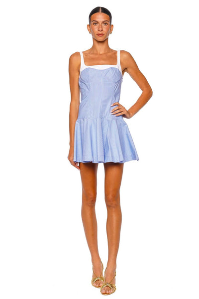 LE’RUREWavy frill bustier stripe dress 230000052598_0000511-