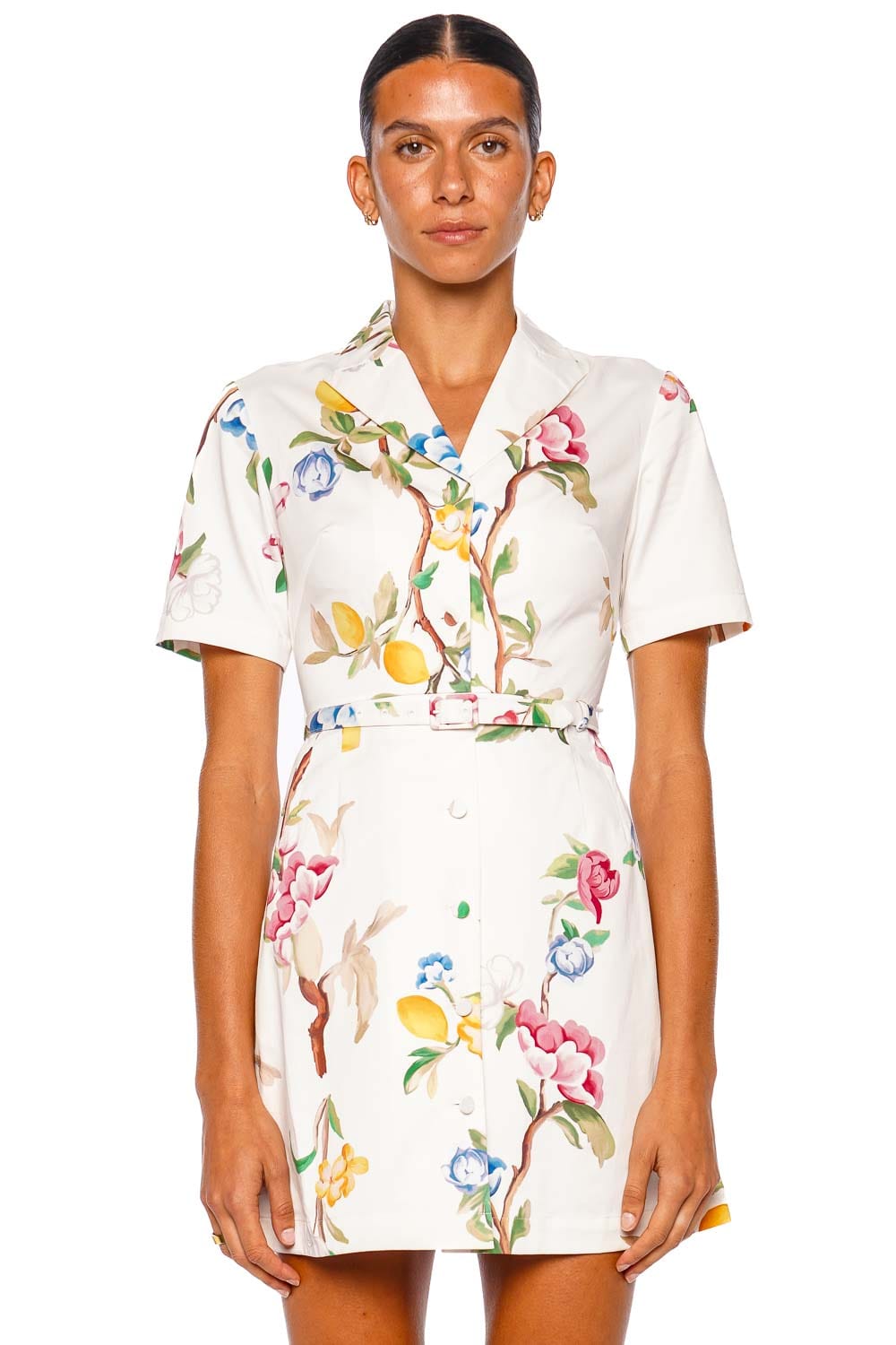 LEO LIN Brigitte Snow Short Sleeve Mini Dress