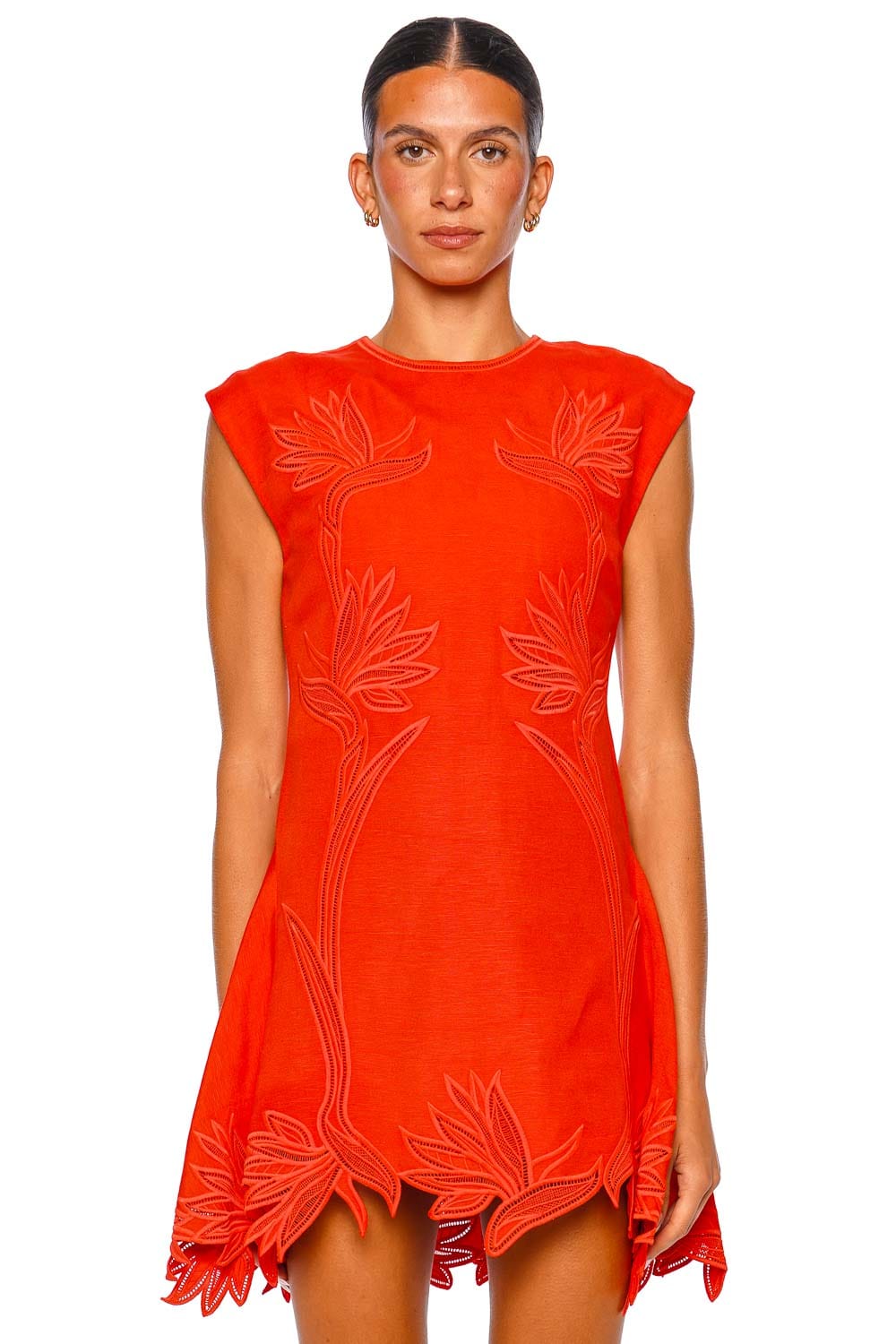 Simkhai Raquel Embroidered Short Sleeve Mini Dress Simkhai Raquel Embroidered Short Sleeve Mini Dress