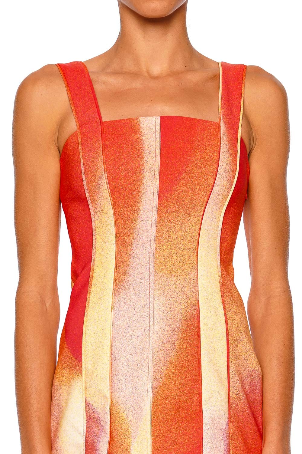 SIMKHAI Calyx Golden Hour Sunset Mini Dress with Wide Straps