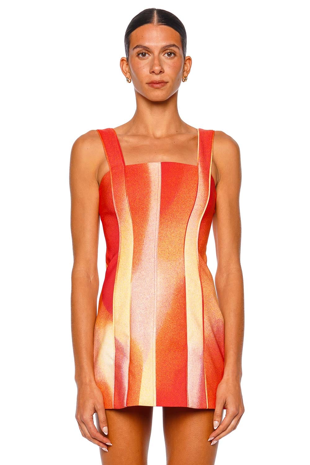 SIMKHAI Calyx Golden Hour Sunset Mini Dress with Wide Straps